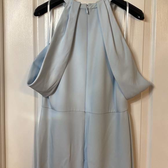 NWT BCBG MAXAZRIA PALE BLUE KATHYA DRAPED CUTOUT GOWN XVR69F43/L556A SIZE 10 - Picture 6 of 6